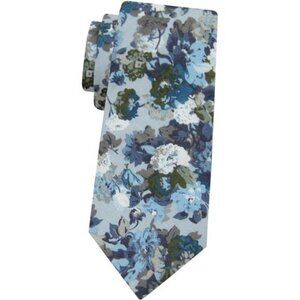 Mens Skinny Floral Tie Cotton Necktie for Wedding Groom Groomsmen Gift